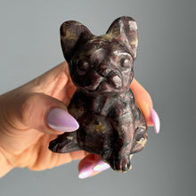 Garnet in Arfvedsonite Dog Carving Specimen