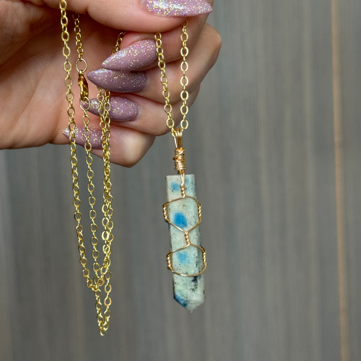 K2 Jasper Wire Wrapped Crystal Necklace – Wholehearted Crystal Creations