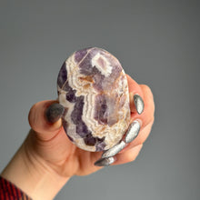 Chevron Amethyst Palm Stone Specimen (UP01)