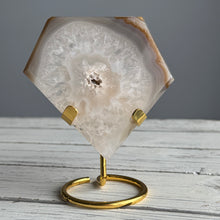 Agate Druzy Diamond Specimen on Stand (7)