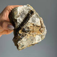 Green Tourmaline in Quartz Raw Specimen
