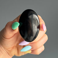 Black Obsidian Palm Stone Crystal Specimen – Wholehearted Crystal Creations