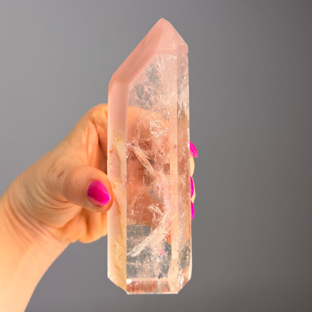 Pink Lithium Quartz (Rare) Crystal Tower Specimen PLQ#34 – Wholehearted Crystal Creations