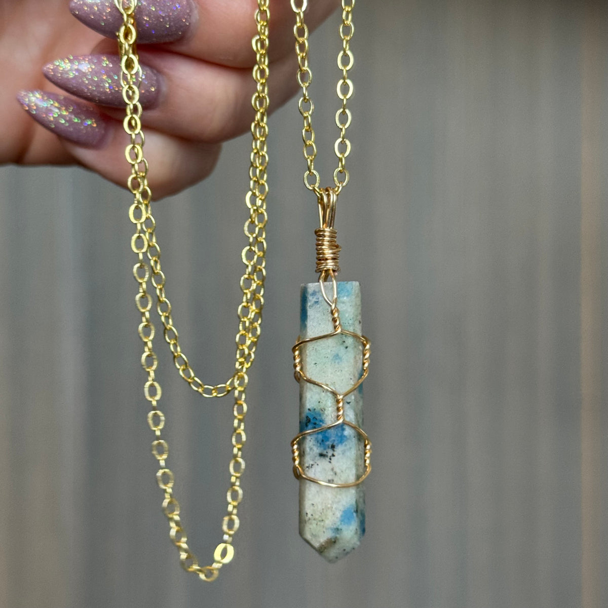 K2 Jasper Wire Wrapped Crystal Necklace – Wholehearted Crystal Creations
