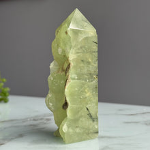 Botryoidal Prehnite (Raw) Tower Specimen