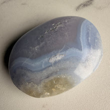 Blue Lace Agate Chalcedony Palm Stone Specimen (BA36)