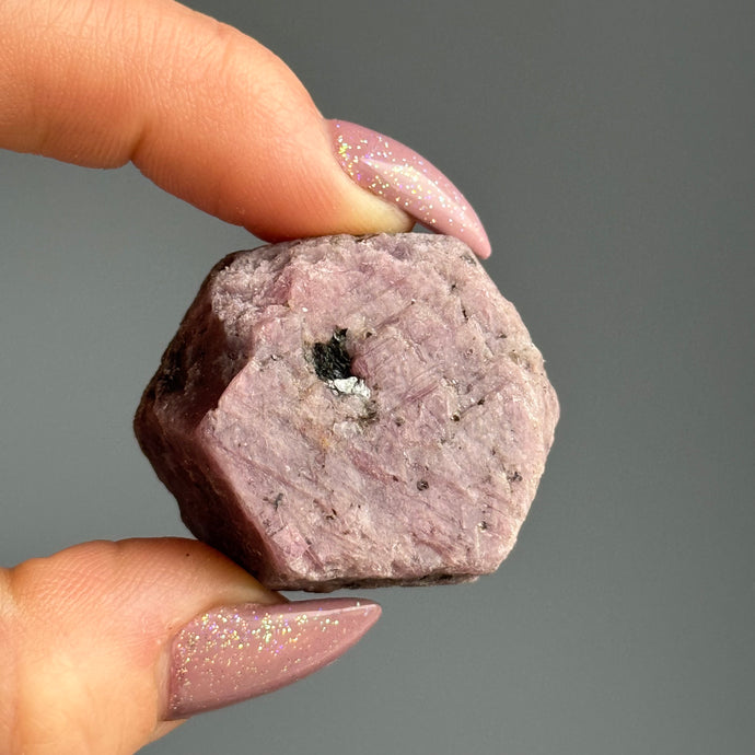 Ruby hexagon crystal specimen – Wholehearted Crystal Creations