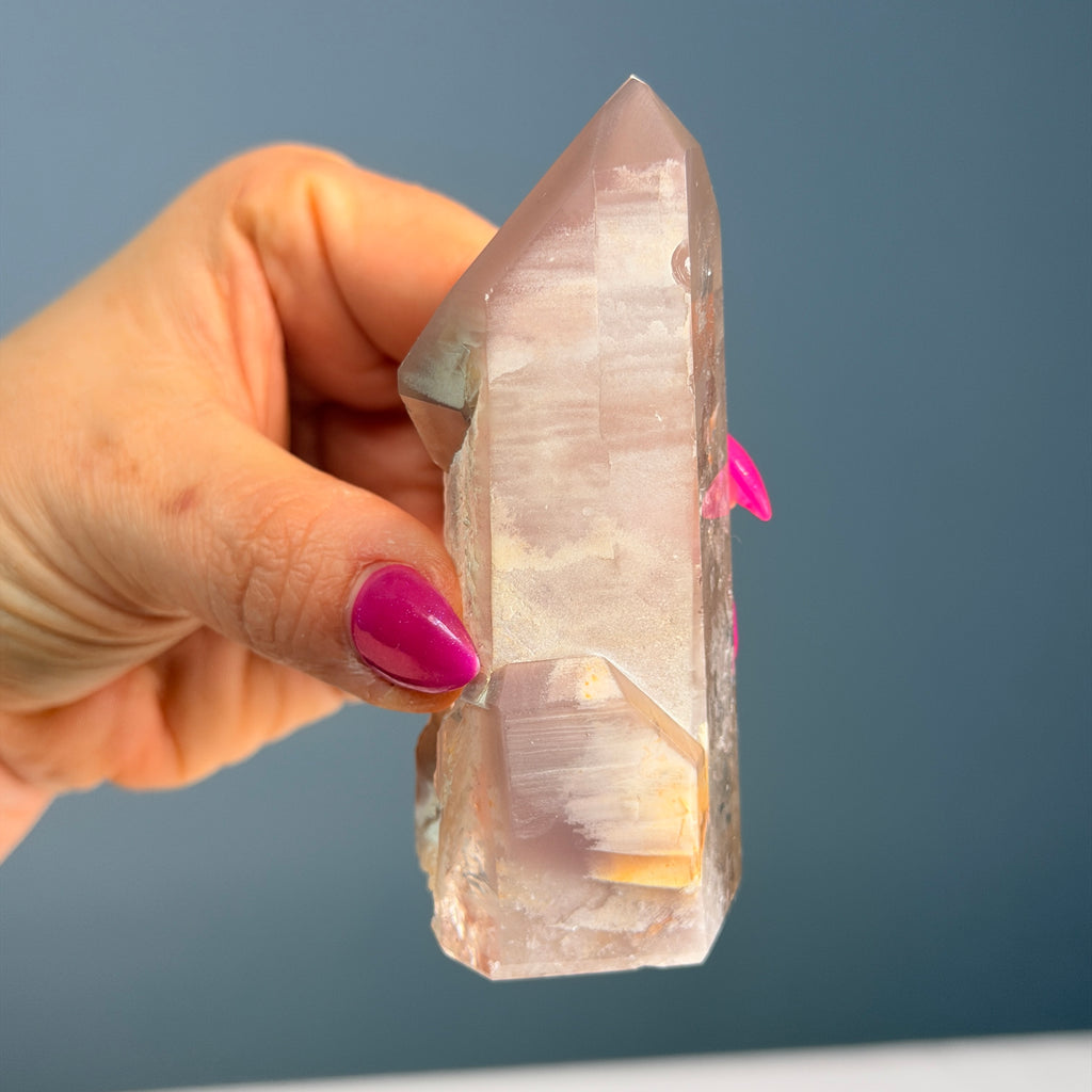 Pink Lithium Quartz (Rare) Crystal Tower Specimen PLQ#40 – Wholehearted Crystal Creations