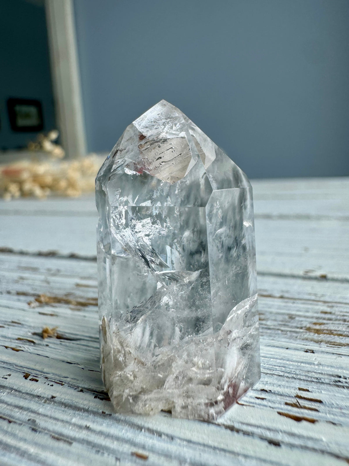 Blue Tara Quartz Crystal Specimen – Wholehearted Crystal Creations