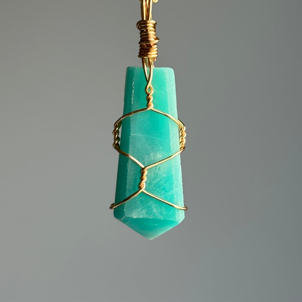Caribbean Calcite Wire Wrapped Crystal Necklace – Wholehearted Crystal Creations
