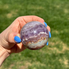 Amethyst & Crazy Lace Agate Polished Sphere Specimen