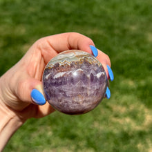 Amethyst & Crazy Lace Agate Polished Sphere Specimen