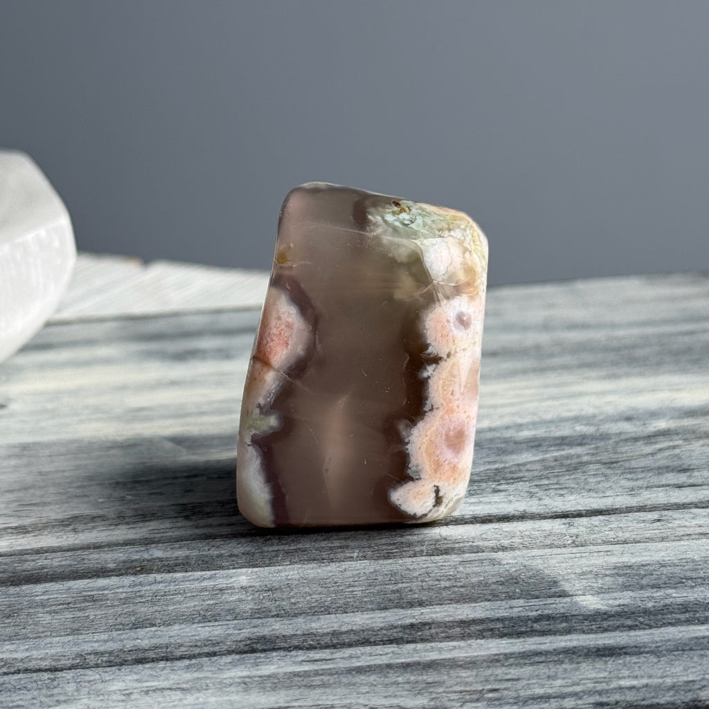 Green Flower Agate Polished Freeform Crystal Specimen – Wholehearted Crystal Creations