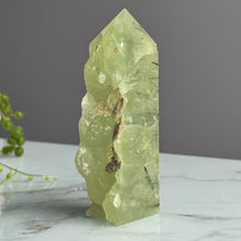 Botryoidal Prehnite (Raw) Tower Specimen