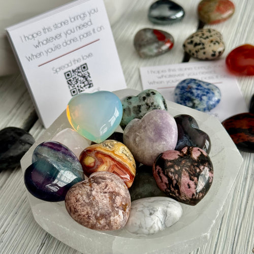 Valentine's Heart Carving Crystal Specimen – Wholehearted Crystal Creations