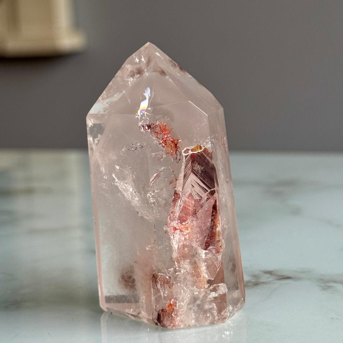 Pink Lithium Quartz (Rare) Crystal Tower Specimen PLQ#7 – Wholehearted Crystal Creations