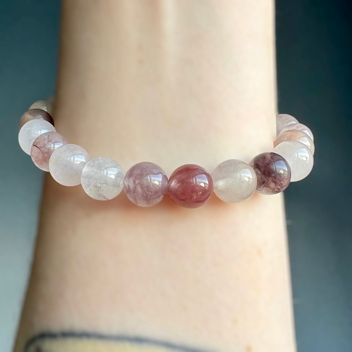 Lithium Quartz 8mm Beaded Stretch Bracelet – Wholehearted Crystal Creations