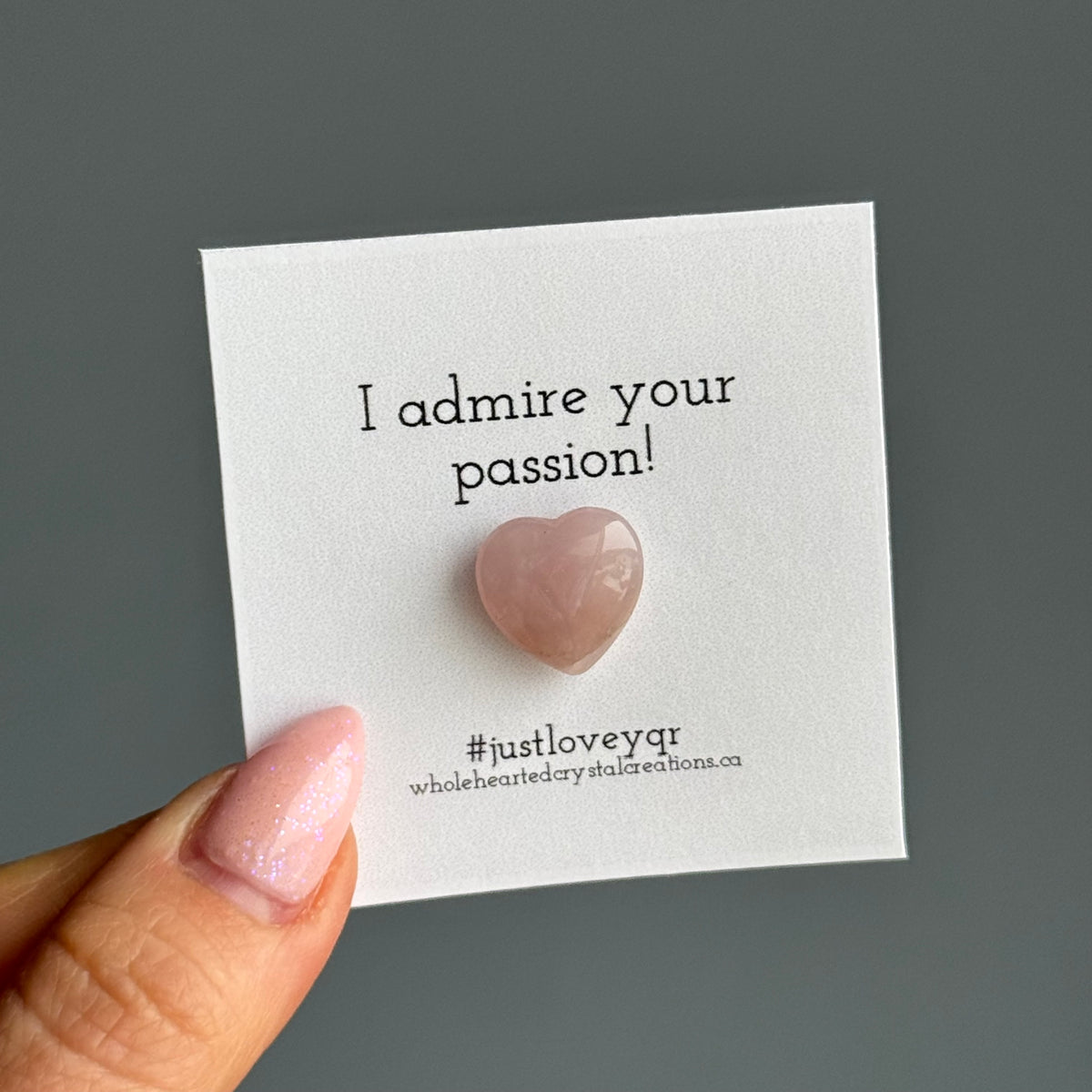 Valentine's Day Affirmation Gratitude Heart Stone Set – Wholehearted Crystal Creations