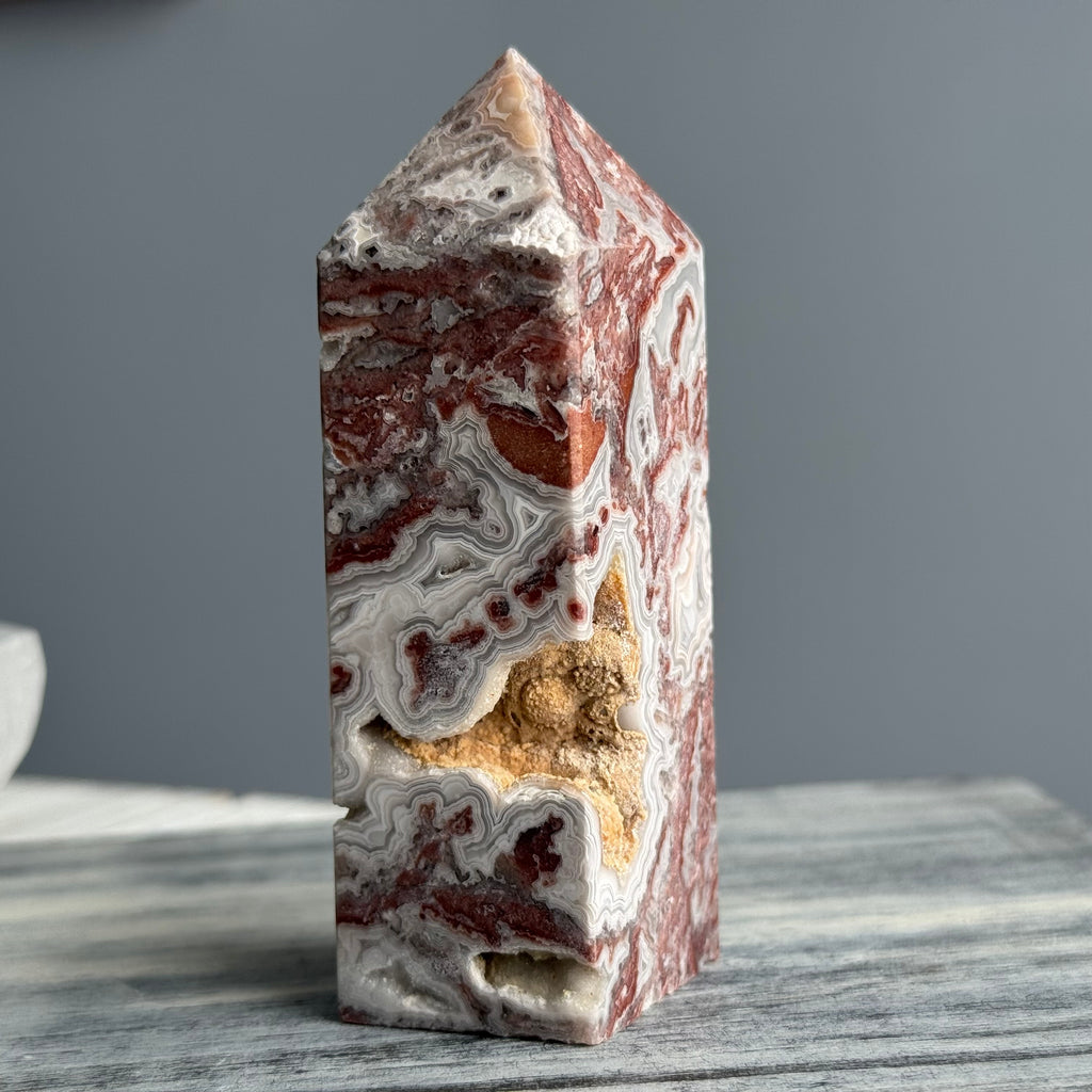 Crazy Lace Agate Tower Crystal Specimen – Wholehearted Crystal Creations