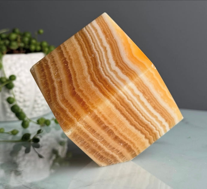 Yellow Calcite Cube Specimen