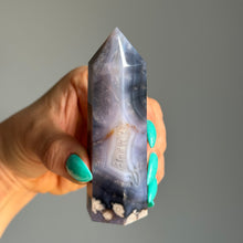 Blue Flower Agate Tower Specimen