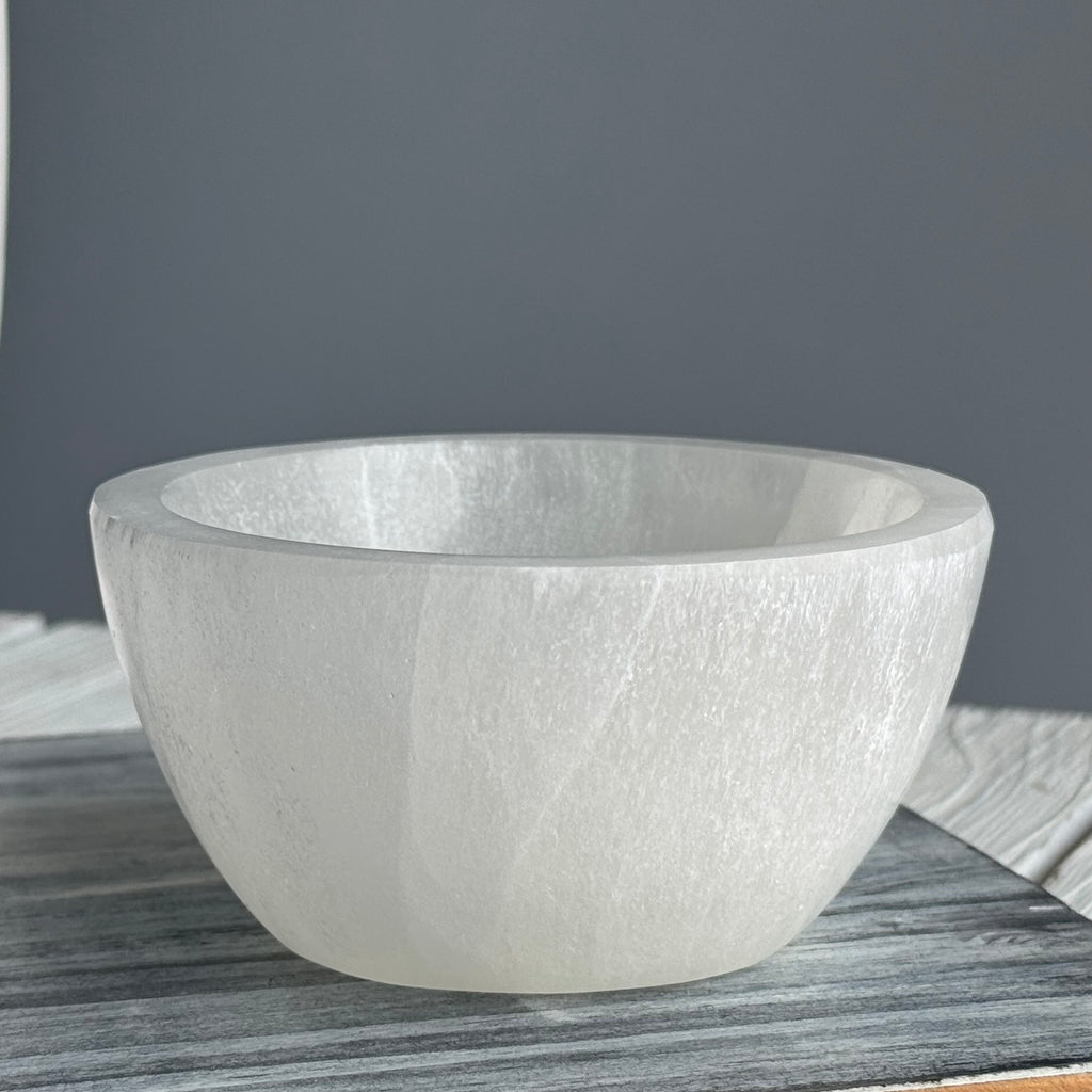 Selenite (Satin Spar) Crystal Bowl Specimen (Large) – Wholehearted Crystal Creations
