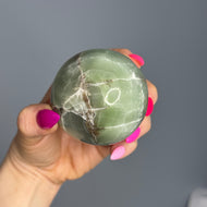 Green Fingerprint Calcite Sphere Crystal Specimen – Wholehearted Crystal Creations