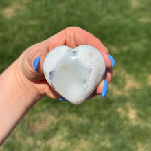 Dendritic Opal Agate Crystal Heart Carving