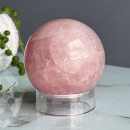 Rose Quartz Sphere Crystal Specimen – Wholehearted Crystal Creations
