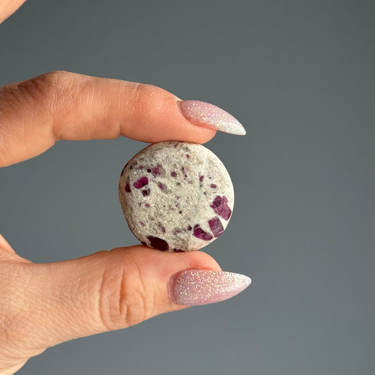 Ruby in Granite Coin Pocket Stone Crystal Specimen – Wholehearted Crystal Creations