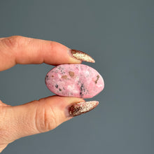 Rhodonite (Peruvian) Mini Palm Stone Crystal Specimen
