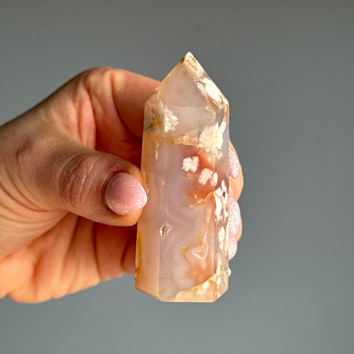 Flower Agate Crystal Tower Specimen – Wholehearted Crystal Creations