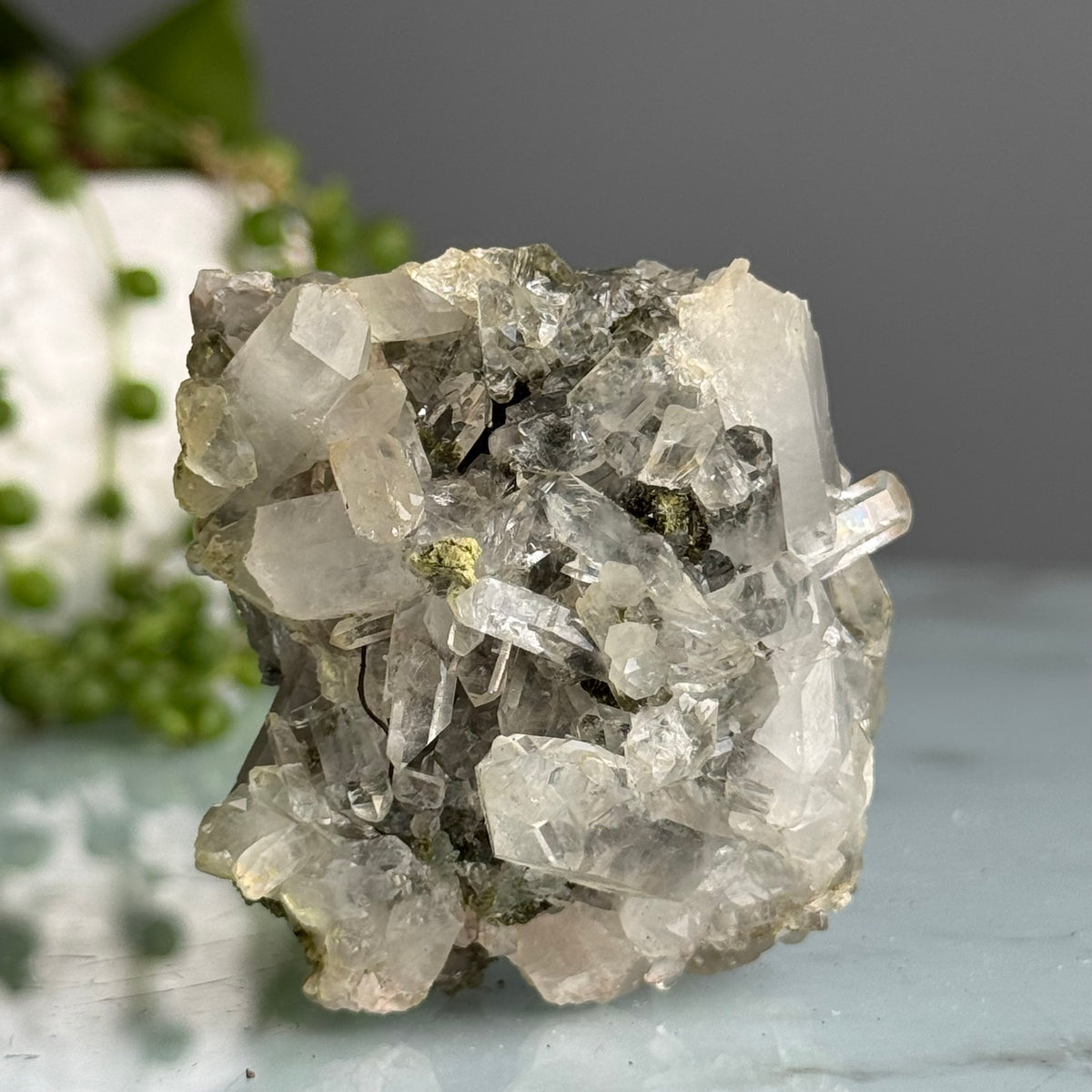 Epidote + Chlorite in Quartz Specimen #8 – Wholehearted Crystal Creations