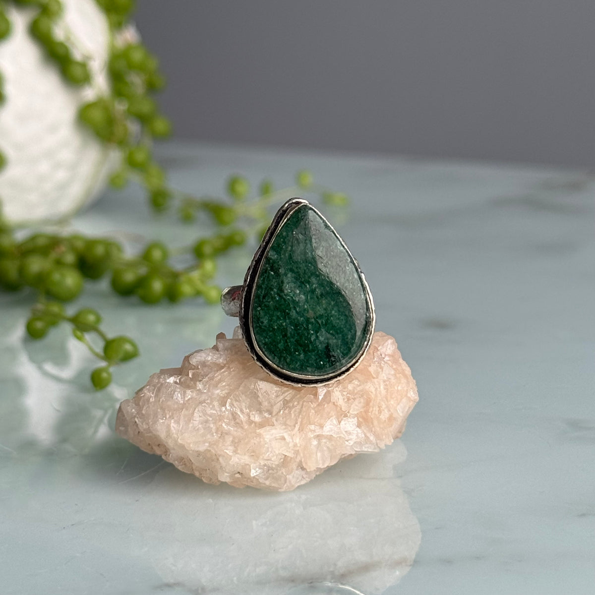 Green Strawberry Quartz Crystal Ring – Wholehearted Crystal Creations
