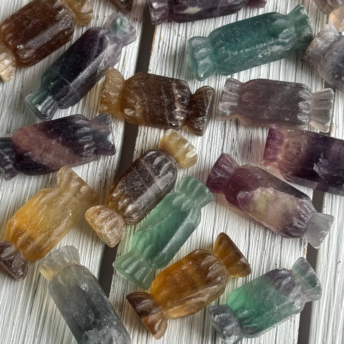 Fluorite Candy carving specimen