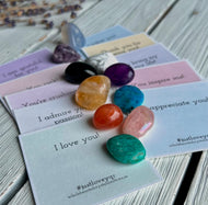 Valentine's Day Affirmation Gratitude Stone Set – Wholehearted Crystal Creations