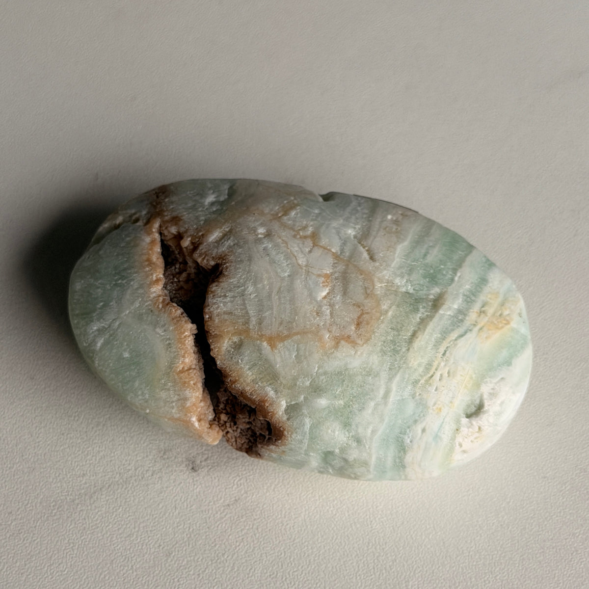 Caribbean Calcite Palm Stone Crystal Specimen (CC28) – Wholehearted Crystal Creations