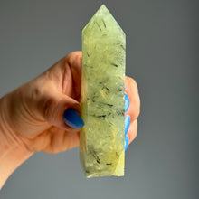 Botryoidal Prehnite (Raw) Tower Specimen