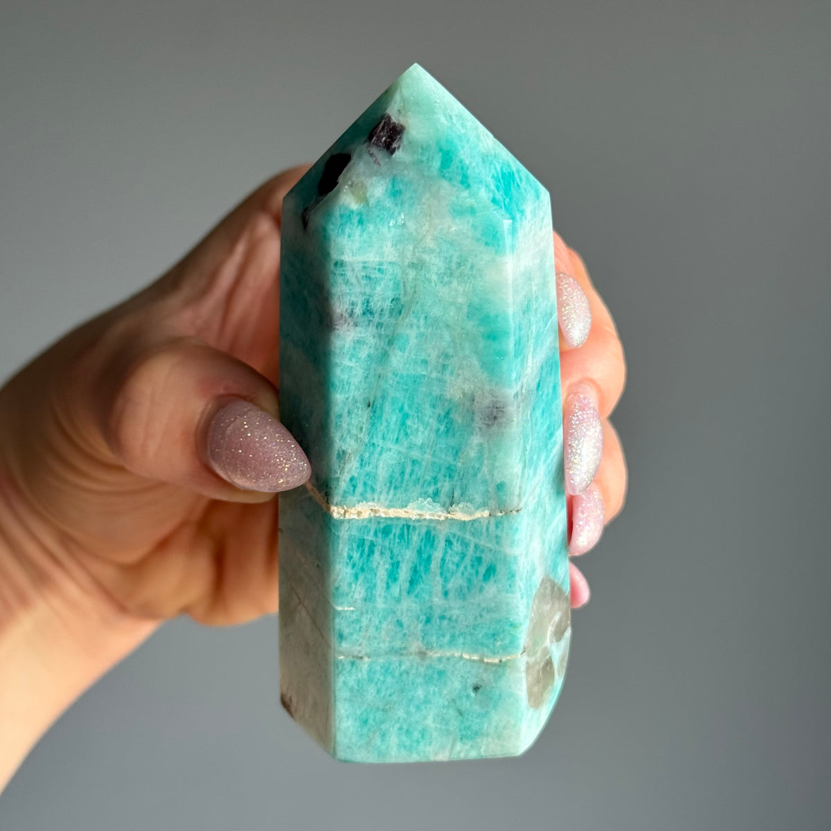 Amazonite Tower Crystal Specimen – Wholehearted Crystal Creations