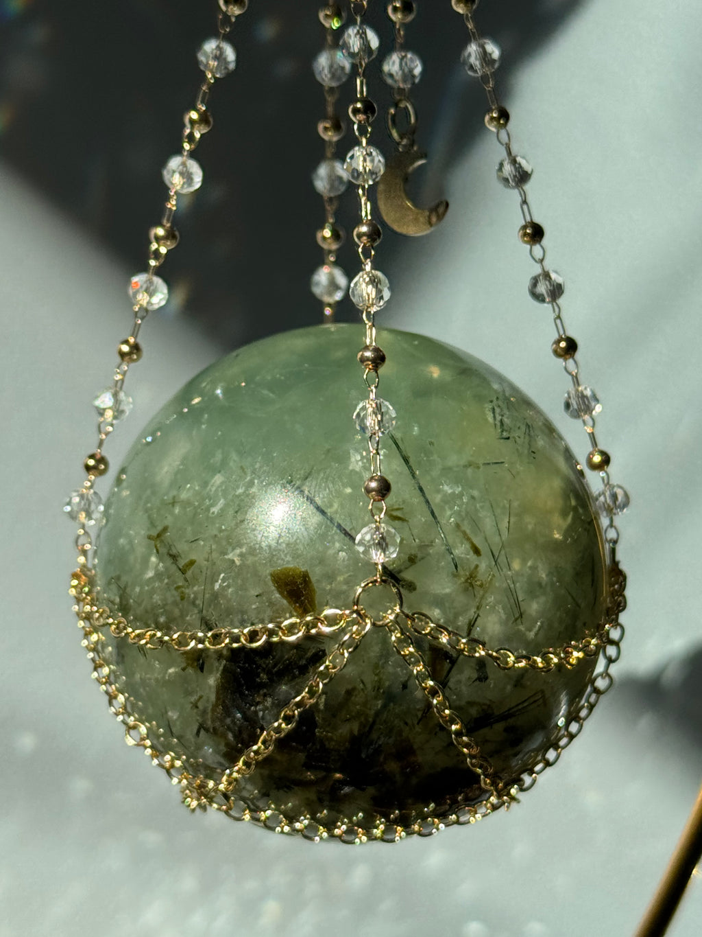 Crystal Hanging Sphere Holder – Wholehearted Crystal Creations