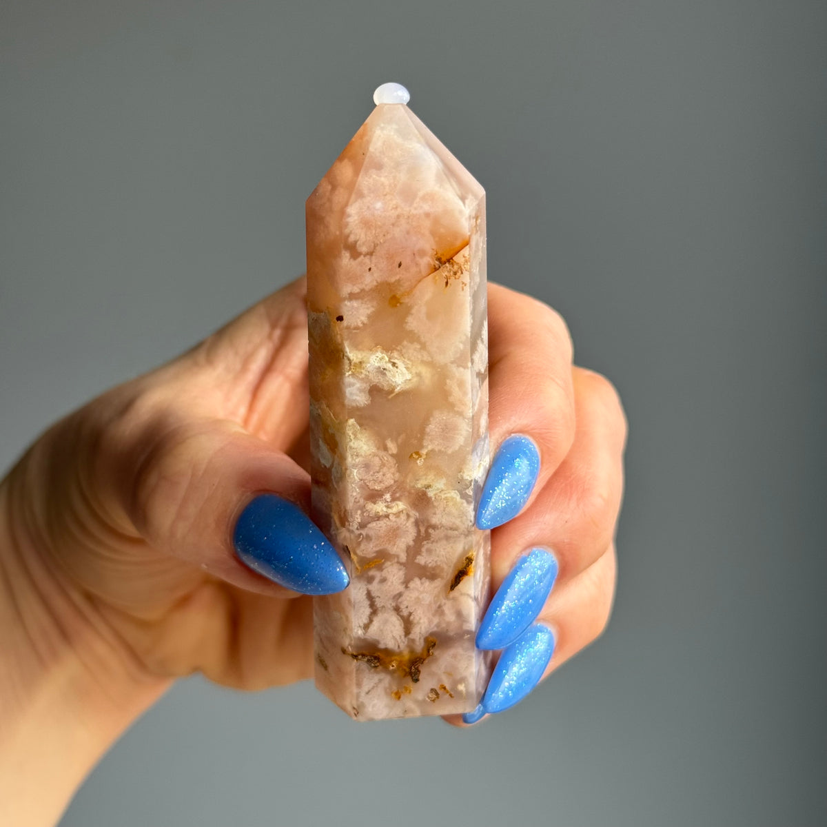 Flower Agate Tower Crystal Specimen – Wholehearted Crystal Creations