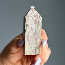 Pink Tourmaline in Matrix with Smoky Quartz Crystal Tower Specimen