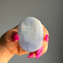 Blue Lace Agate Chalcedony Palm Stone Specimen (BA36)