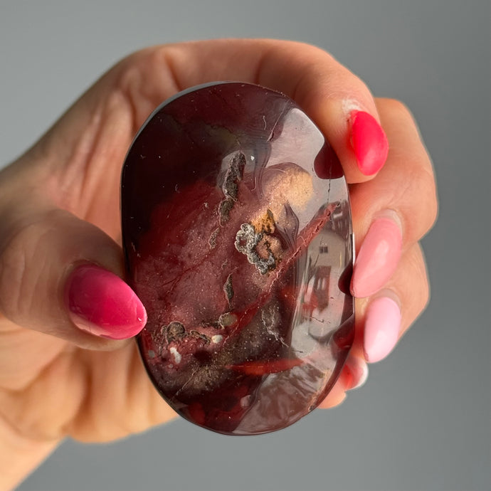 Mookaite Jasper Palm Stone Specimen