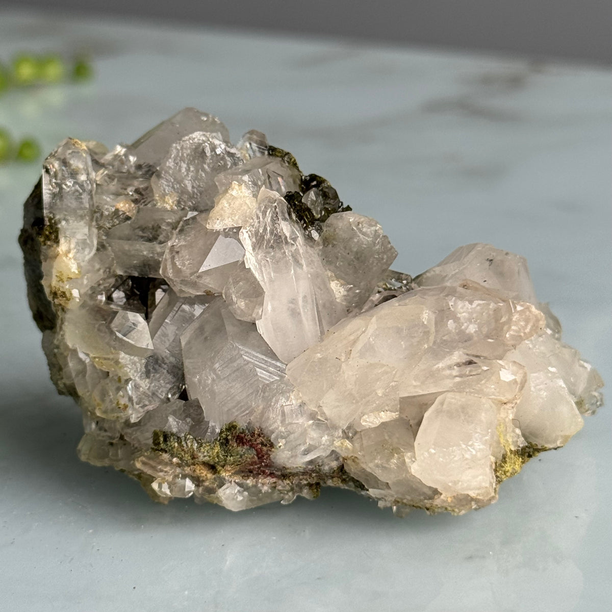 Epidote + Chlorite in Quartz Specimen #11 – Wholehearted Crystal Creations