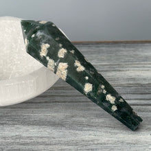 Moss Agate Scepter Point Specimen