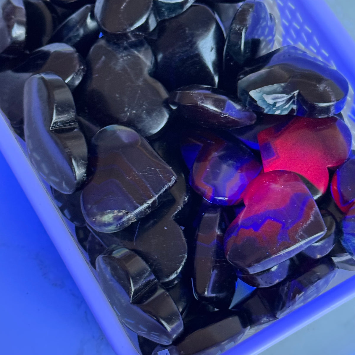 Black Rose Fluorite Heart Carving Crystal Specimen – Wholehearted Crystal Creations