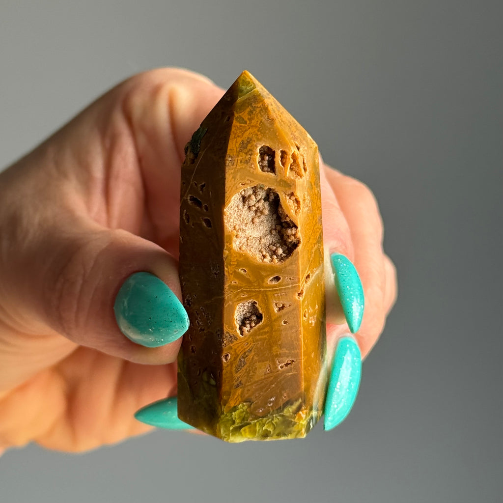 Green Opal Tower Crystal Specimen – Wholehearted Crystal Creations