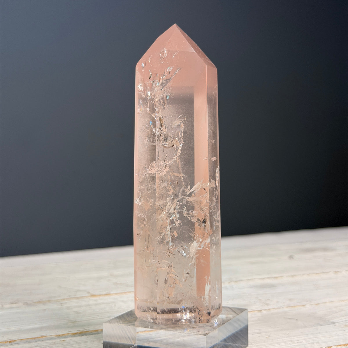 Pink Lithium Quartz (Rare) Crystal Tower Specimen PLQ#36 – Wholehearted Crystal Creations