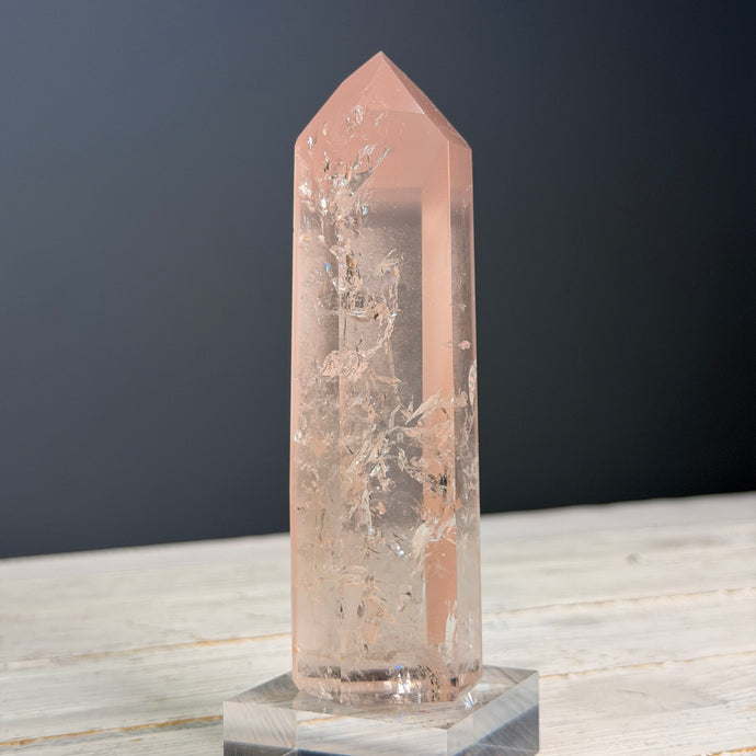 Pink Lithium Quartz (Rare) Crystal Tower Specimen PLQ#36